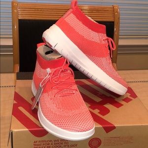 Fitflop F-Sporty Sneakers Uberknit Coral Sz 6 NIB